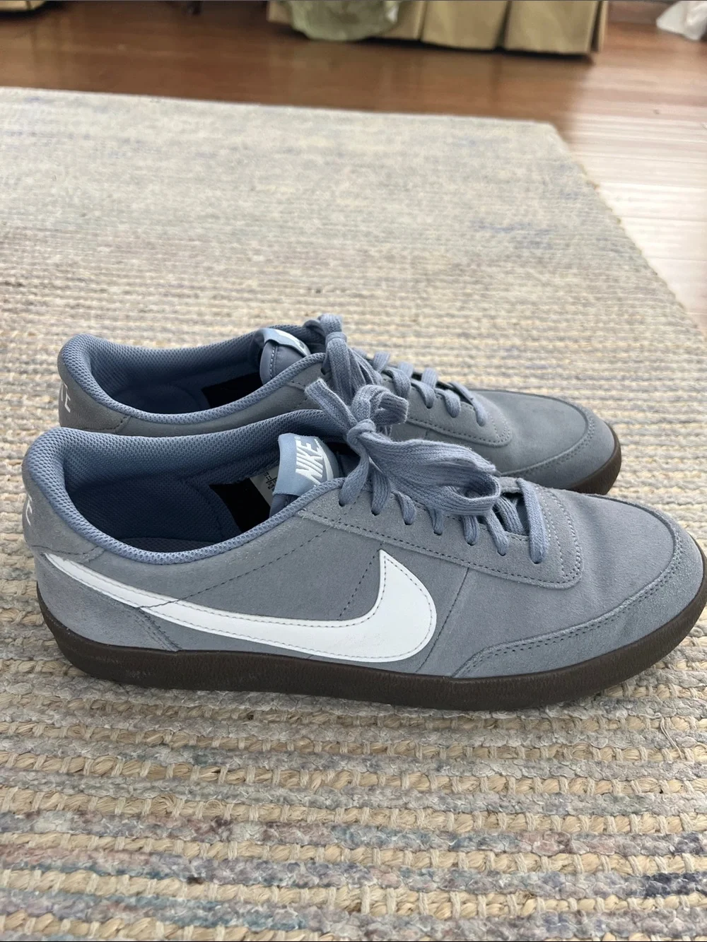 Mens Nike Killshot Light Grey Blue Suede Sneakers